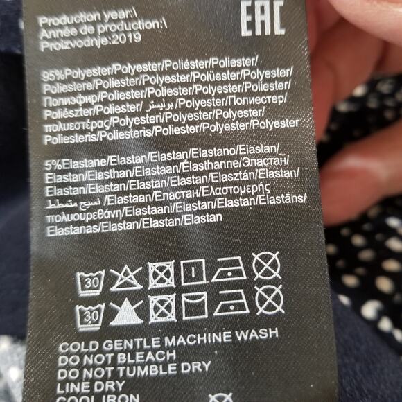 Vero Moda Women's Black Polka Dot Long Sleeve Bodysuit Size Small - Picture 9 of 11